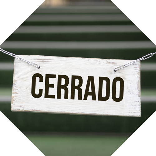 Letrero de establecimiento cerrado